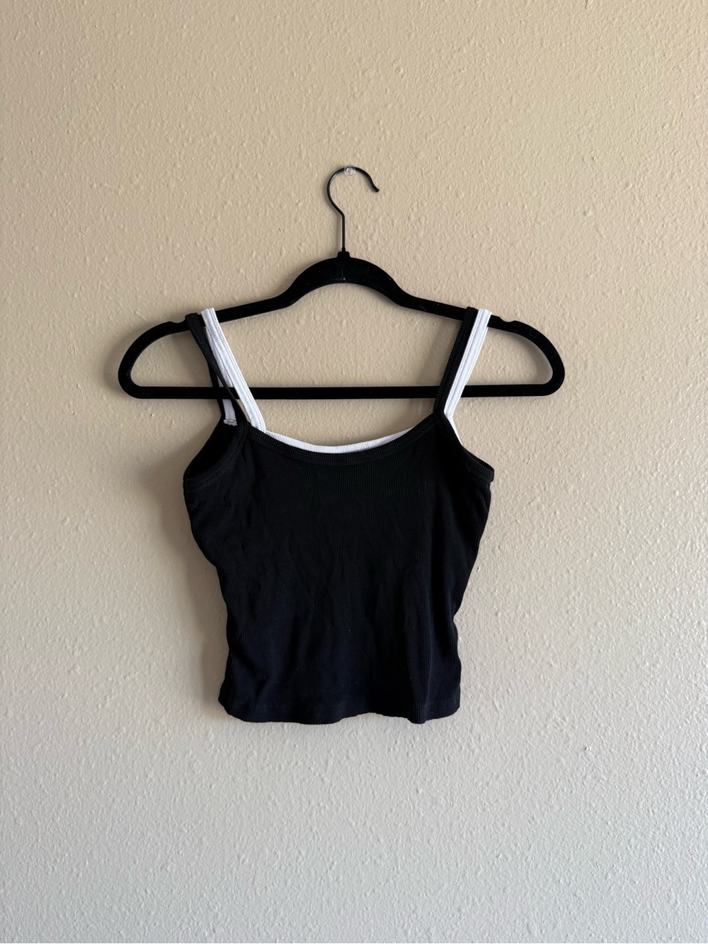 Black and White Double Layer Tank Top